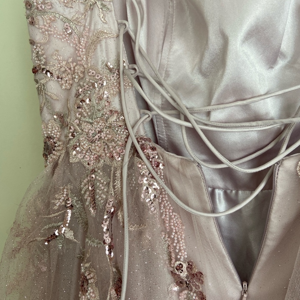 Flair New York Pink Formal Prom Dress Tulle Floral Embroidered size 10 - Picture 6 of 13